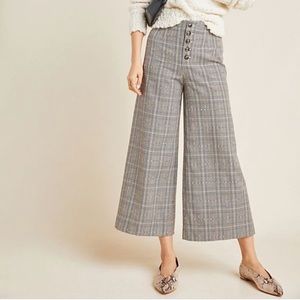 NWOT Anthropologie Roma Plaid Chenille Trousers